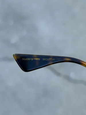 Gucci GG0061S brow bar round sunglasses 56mm gold frames green gradient lenses thumbnail 15