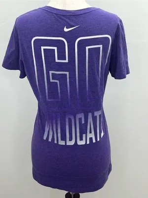 Nike Womens Kansas State K-State Wildcats Purple V-Neck Graphic T-Shirt Large thumbnail 5