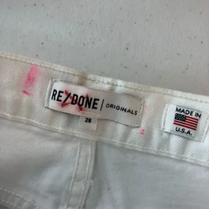 Re/Done Womens Jeans High Rise Ankle Crop Stretch Button Fly White 28 thumbnail 8