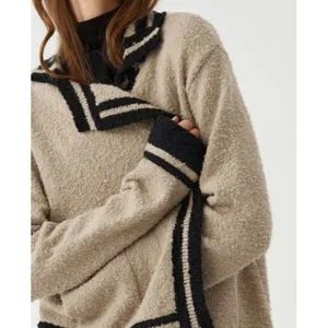 Commense NWT Women Small Tan Knit Open Front Cardigan Quiet Luxury Old Money thumbnail 4