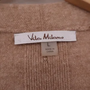 Vila Milano Womens Tan Open Front Button Back Cardigan Sweater Size L thumbnail 2