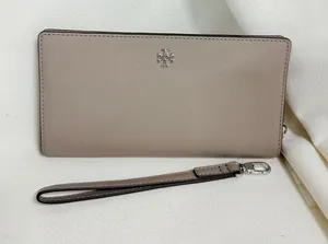 Tory Burch 78609 Emerson Slim Wristlet Envelope Wallet gray thumbnail 1