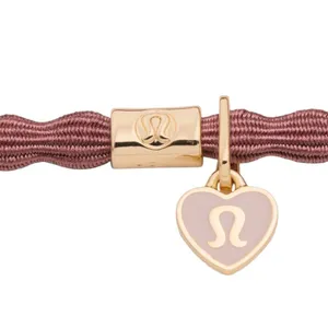 Lululemon Charm Hair Ties 3 Pack Blissful Pink/Red Clay/Rockwood/Gold thumbnail 3