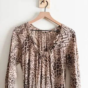 Rebecca Taylor Mid-2000s 100% Silk Leopard Print Dress Size 6 thumbnail 5