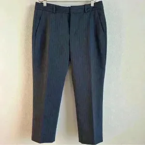 Zara Woman Navy Blue‎ Pin Dot Stripes Business Casual Pants Size M thumbnail 7