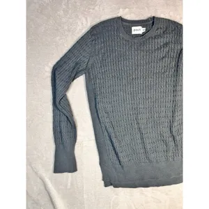 Pact Gray Cable Knit Sweater Women’s M Organic Cotton Pullover Boxy Tunic thumbnail 3