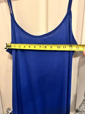 Chic Me Blue Slip maxi Dress with Spaghetti Straps - XL thumbnail 5