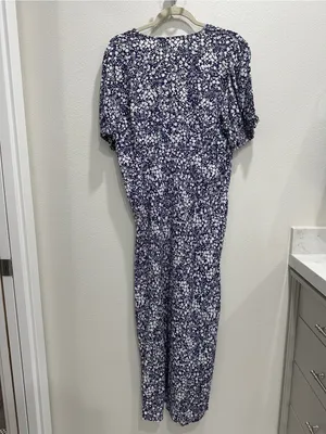 a new day Purple Floral V-Neck Puff-Sleeve Midi Dress thumbnail 6