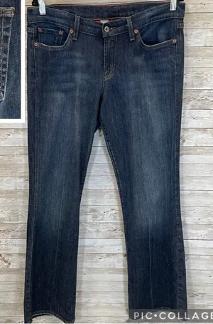 Vtg Lucky Brand Womens 14/32 Jeans Gene Montesano Zip Dark Wash‎ Boot Dungarees thumbnail 1