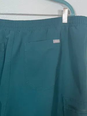 Figs Women Plus Size XXL Caribbean Blue Yola Skinny Scrub Pants Drawstring thumbnail 7