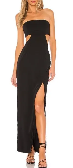 Superdown Revolve Black Cut-Out maxi Dress thumbnail 1