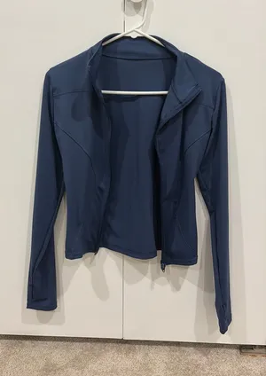 Athletic Cropped Jacket Blue thumbnail 1