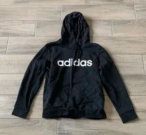 Adidas black hoodie thumbnail 1