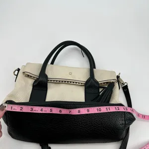 Kate Spade Southport Avenue Carmen Convertible Satchel Handbag Purse cream black thumbnail 8
