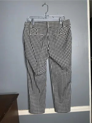 Ann Taylor Black & White Gingham Capri Size 8 thumbnail 4