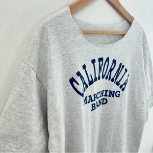 Gray California Marching Band Off the Shoulder T-Shirt thumbnail 3