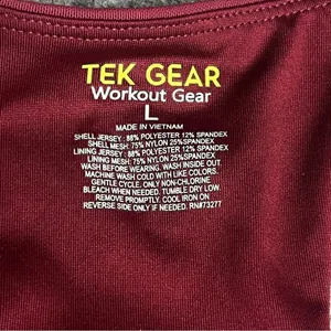 Tek Gear Women's Workout Athletic Sporty Zip Front Racerback Sports Bra Sz L thumbnail 10