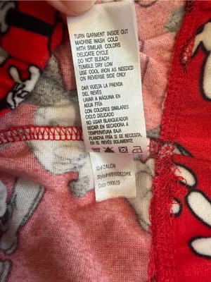 Disney Mickey Mouse Red Allover Print Pajama Jogger Pants L thumbnail 4