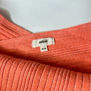 Aerie Reversible Sweater Cropped Top Picante Orange & Pink Soft Size Medium thumbnail 5