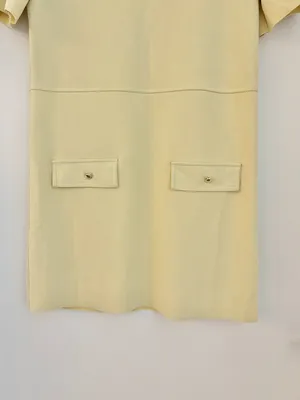 Zara Pastel Yellow Faux Suede Mini Dress Euro Summer Vactation Size S NWT thumbnail 6
