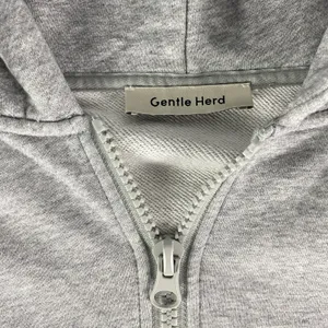 Gentle Herd Hoodie Women's XL Grey Oversized Full Zip Cotton Blend Sweatshirt thumbnail 2