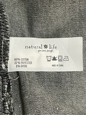 Natural Life JJ Denim Jumper Dress Large Stone Gray Frayed Hem Pinafore Pockets thumbnail 12