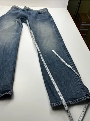 Kimes Ranch Mia 16 / 34 Blue Denim Jeans High Rise Relaxed Straight Leg Western thumbnail 6