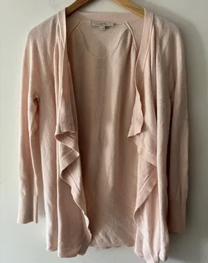 Loft‎ Light Pink Waterfall Draped Cardigan - Wool Blend thumbnail 1