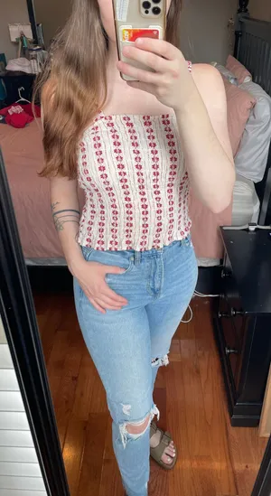 American Eagle Floral Tank Top thumbnail 1
