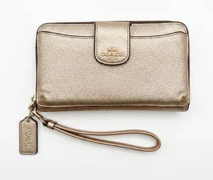 Classic rose gold coach wallet  thumbnail 1