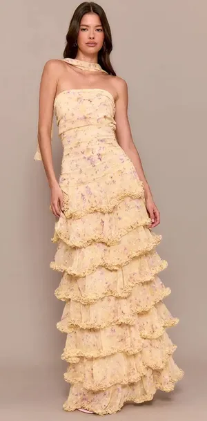 Pretty Little Thing Floral Maxi Dress thumbnail 1
