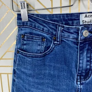Acne Studios Jeans Skinny Straight High Rise‎ Medium Wash Denim Blue Size 28 thumbnail 4