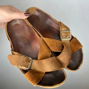 Birkenstock‎ Siena Style Suede Leather Sandals Brown EU 40 US Women 9 thumbnail 1