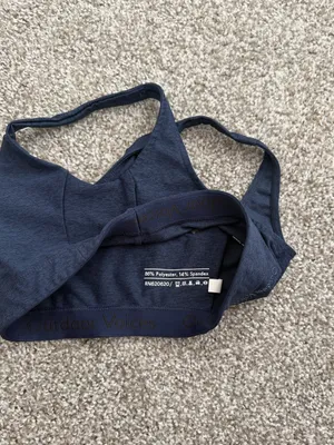 Outdoor Voices Navy Double-Time Bra size Small Coastal Athleisure thumbnail 5