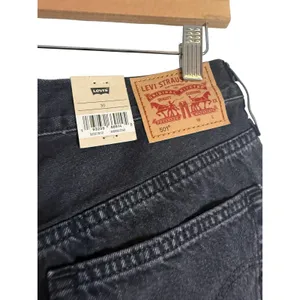 Levi’s 501 Original Fit Black Cut Off Micro Denim Jean Shorts Women’s Size 30 thumbnail 7