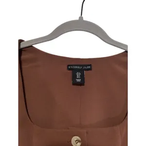 Sincerely Jules Brown Sleeveless Button Dress S thumbnail 3
