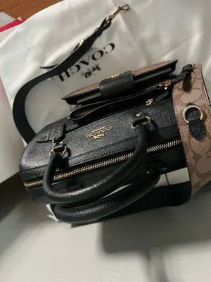 Coach Rowan Satchel Bag With Signature Canvas Detail And Wallet thumbnail 3