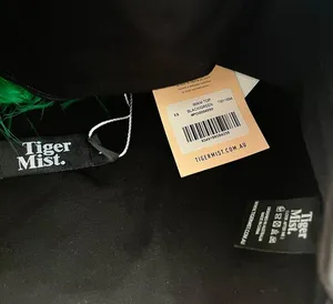 Tiger Mist Green Black Fluffy Tube Top thumbnail 3