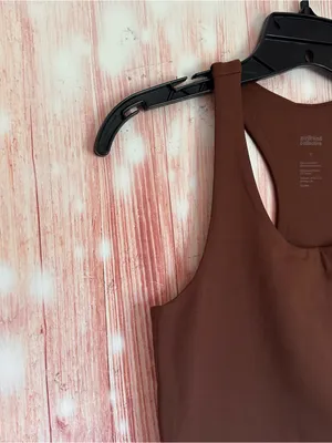 Girlfriend Collective Cafe Brown Paloma Racerback Sports Bra Style 1002 Sz M thumbnail 5