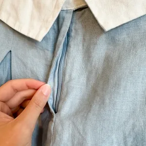 Reformation | Hailey 100% Linen Low Rise Mini Skirt in Mineral Blue‎ thumbnail 7