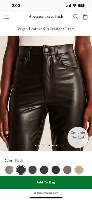 Vegan Leather 90’s Straight Pants thumbnail 2
