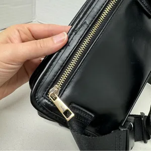 Amanda Uprichard Black Faux Leather Quilted Belt Bag Fanny Pack Purse Bag thumbnail 7