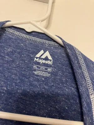 NWT Majestic Chicago Cubs Cropped Tee Blue MLB Shirt Size 2XL thumbnail 4