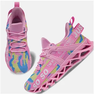 NWOT Just So So Pink Multicolor Logo Athletic Running Shoes Size 41 thumbnail 1