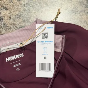 NWT Hoka Pullover 1/2 Zip Wind Shell Athleisure Y2K Sporty Gorpcore Purple Small thumbnail 4