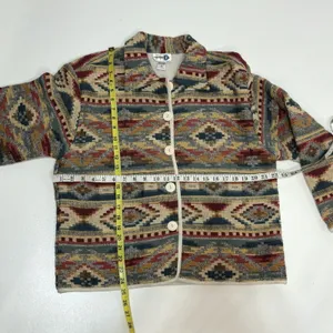 Vintage PHD Woven Blanket Tapestry Button Down Jacket Southwestern M thumbnail 2