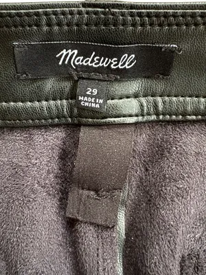 Like New Madewell Emmett Wide Leg Faux Leather Pants Size 29 Retail $148.00 thumbnail 7