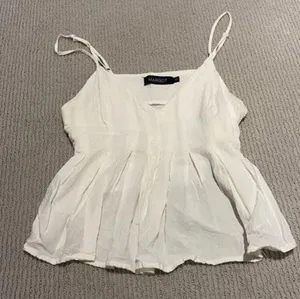 White Flowy Tank thumbnail 1