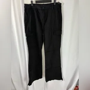 RISEN High Rise Side Slit Cargo‎ Bootcut Black Jeans - RDP5649 - Size 15/32 623 thumbnail 6
