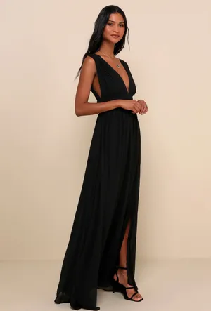 Lulus Black Maxi Dress thumbnail 3